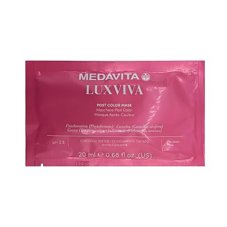 Кондиционирующая маска для окрашенных волос Medavita Luxviva Post Color Mask, 20 мл (кислый pH 2,8) Кондиционирующая маска для окрашенных волос Medavita Luxviva Post Color Mask, 20 мл (кислый pH 2,8)