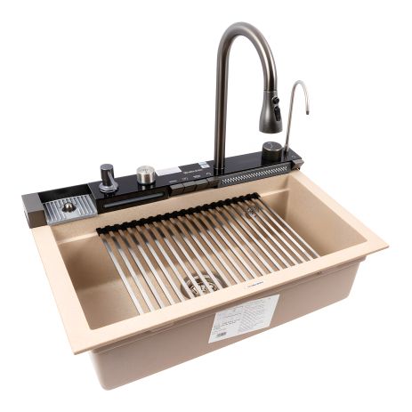 Кухонная гранитная мойка VALESO IRENA 6846, матовая Сафари Кухонная гранитная мойка VALESO IRENA 6846, матовая Сафари