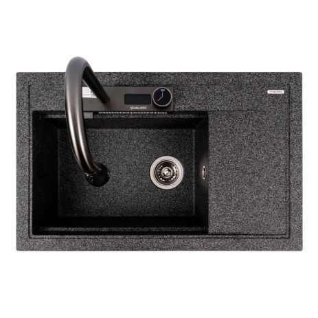 Встраиваемая гранитная мойка VALESO ATRUM 7950, матовая, Графит Встраиваемая гранитная мойка VALESO ATRUM 7950, матовая, Графит
