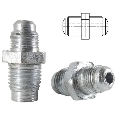 Резьб. переходник для торм. трубок с резьбой (наруж.н. м10x1 мм-наруж. м10x1 мм оцинк. сталь) Н101Н101Ч Резьб. переходник для торм. трубок с резьбой (наруж.н. м10x1 мм-наруж. м10x1 мм оцинк. сталь) Н101Н101Ч